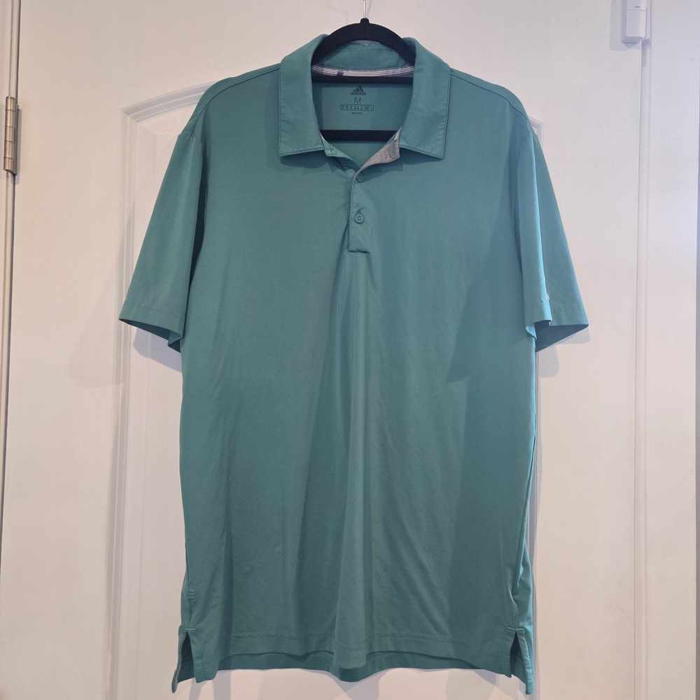 Adidas Men's Teal Performance Golf Polo - Short Sleeve Size Medium